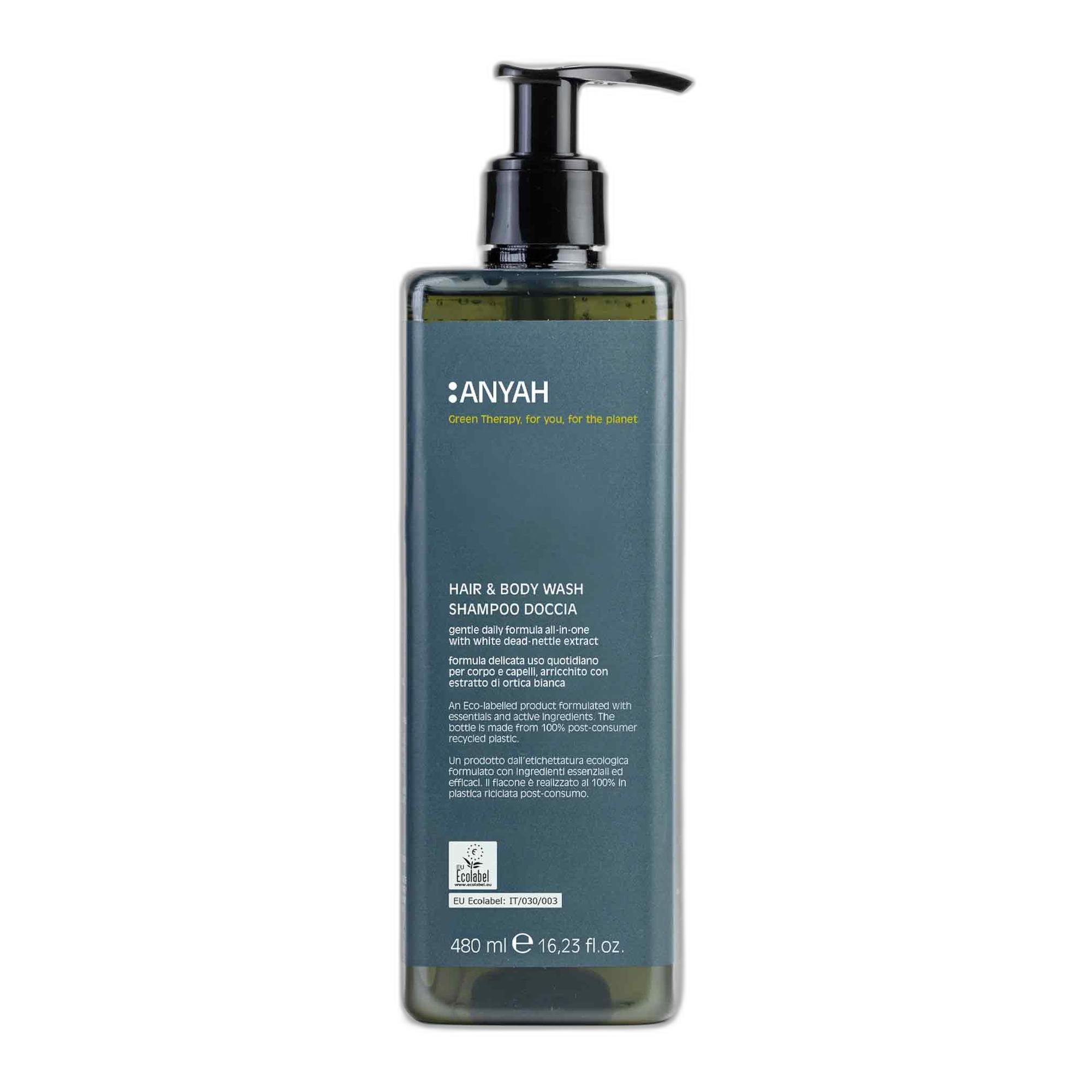 Anyah mildes Duschgel & Shampoo Ecolabel zertifiziert (480 ml)